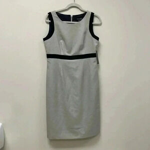 EVAN PICONE BLACK LABEL beige WITH black trim dress NWT size 8 Holiday work date